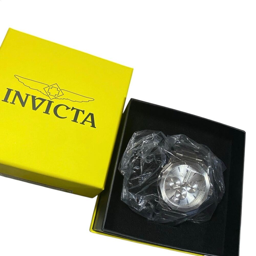 Invicta Men's 46843 Speedway Quartz Chronograph Silver Dial Watch